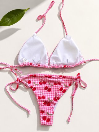 Bañador bikini estampado cerezas
