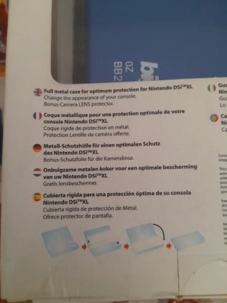 NUEVO. Custodia in metallo blu DSi XL BigBen