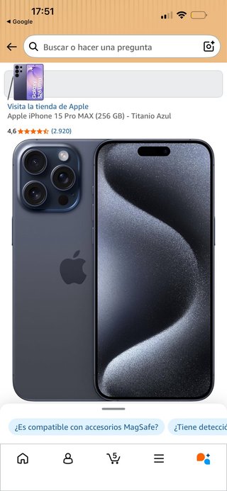 iPhone 15 Pro Max  Titanio Azul leer el anuncio