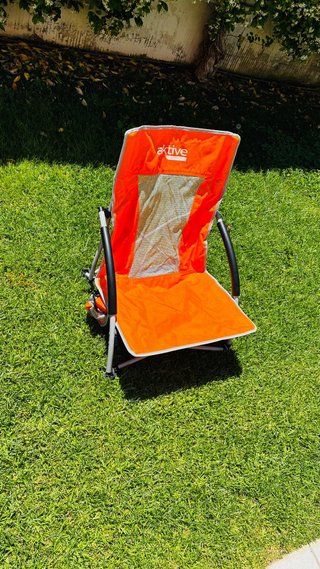 Silla de Playa Aktive Naranja Plegable.