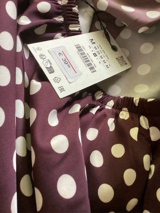 Falda Zara lunares talla M