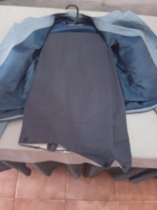 Traje de Flamenco azul marino pantalón y azul mil