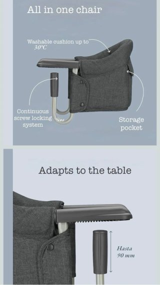 Trona/asiento plegable portátil