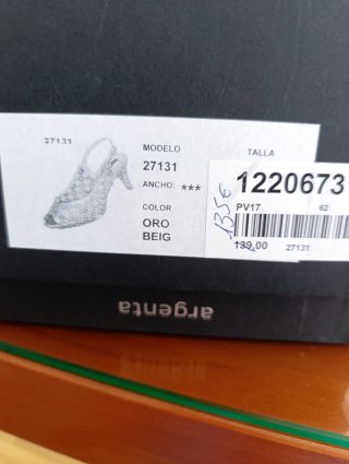 Zapatos de fiesta Argenta Oro/Beig