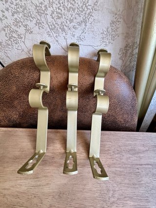 Barra doble cortina metal dorado antiguo