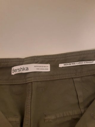 Pantalón Cargo Verde Oliva Talla 34-36