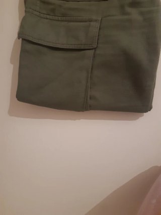 Pantalón Cargo Verde Oliva Talla 34-36