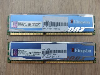 2x Kingston DDR3 KHX1600C9D3B1K2/4GX