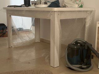 Mesa comedor madera blanca