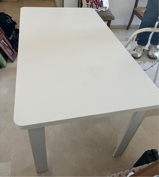 Mesa comedor madera blanca