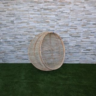 Silla Huevo Mimbre Beige
