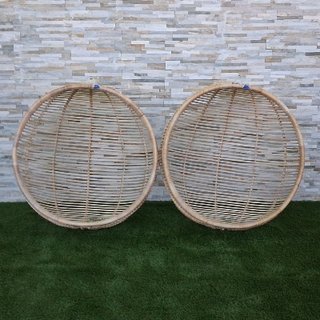Silla Huevo Mimbre Beige