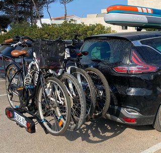 Portabicicletas bola 4 bicis plegable