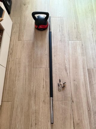 Barra recta 140cm acolchada