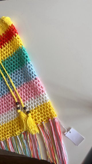 Falda playera crochet multicolor