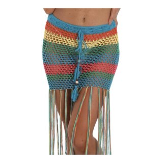 Falda playera crochet multicolor