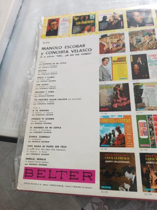 Vinilo Manolo Escobar Conchita Velasco