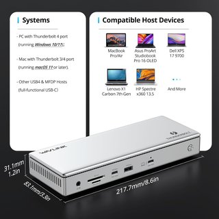 Dock Thunderbolt 4 13‐en‐1 con 8K y 96W