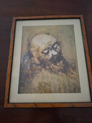 Cuadro retrato hombre barbudo