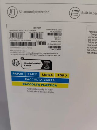 Funda de tablet Lenovo Tab P12 Nueva.