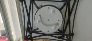 Lámpara de techo cristal y metal