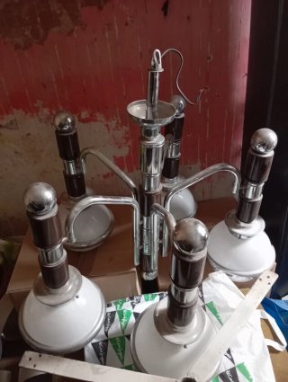 Lámpara de techo vintage metal y plástico