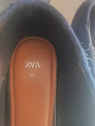 Bailarinas Zara Azul Pelo