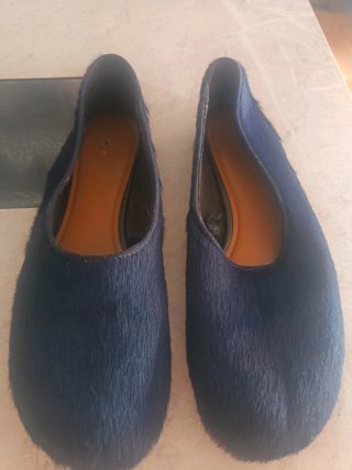 Bailarinas Zara Azul Pelo