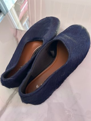 Bailarinas Zara Azul Pelo