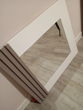 Conjunto Muebles Entrada Marrón y Blanco