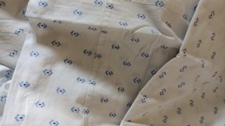 Juego Sábanas Zara Home Algodón Azul/Blanco