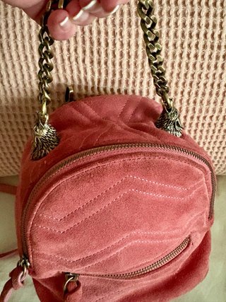 Mochila pequeña ante rosa
