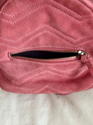 Mochila pequeña ante rosa