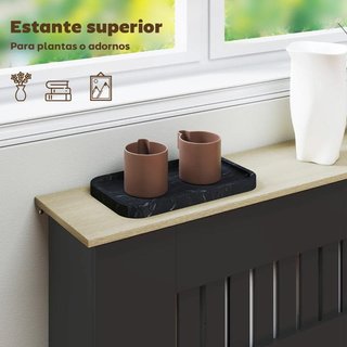 Cubre Radiador Negro Diseño Moderno 81cm