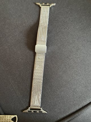 Correa de reloj plateada, para reloj apple de 42mm
