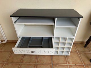Mueble Bar Cave a Vin Blanco y Negro