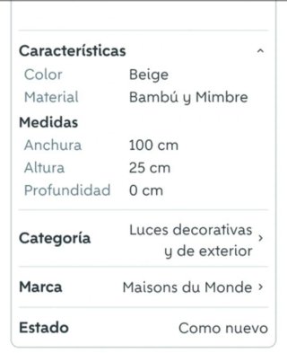 Lampada da soffitto in bambù