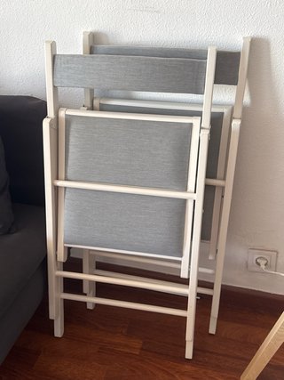 2 Sillas plegables Ikea con cojín