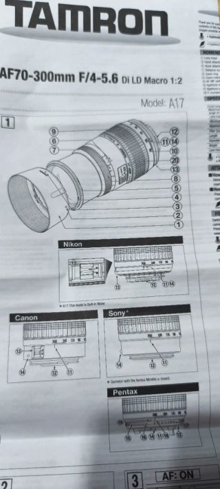 Tamron AF 300mm f/4-5.6 Di LD Macro 1:2