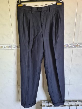 Lote 2 Pantalones Traje Negros Talla 54 XXXL