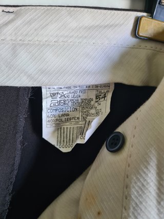 Lote 2 Pantalones Traje Negros Talla 54 XXXL