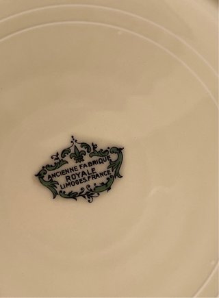 Set 6 Platos Porcelana Anciennee Limoges