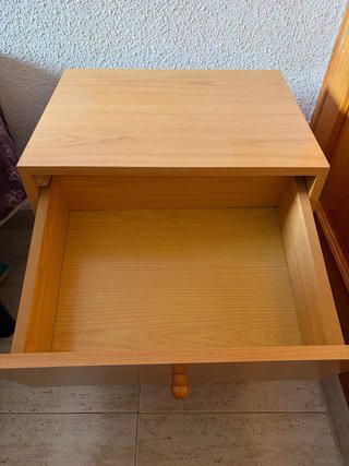 Cómoda 2 cajones madera pino