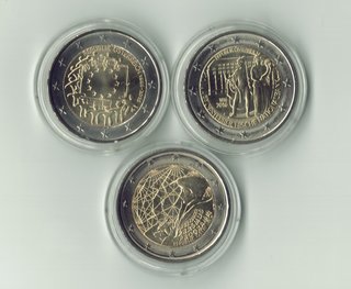 Lote 3 monedas 2 euros Austria conmemorativas