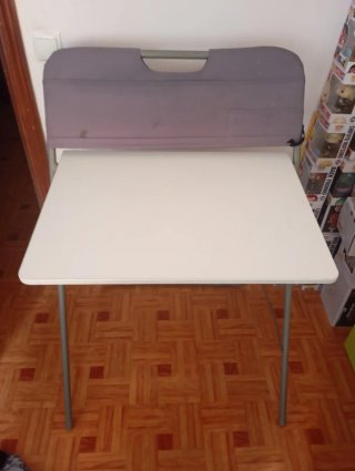 Escritorio plegable blanco-gris