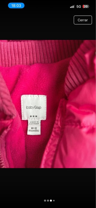 Buzo Bebé Rosa Baby GAP