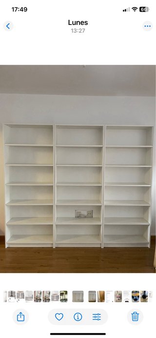 Librería BILLY Ikea Blanca 80x28x202