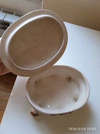 Portagioie vintage ceramica rose