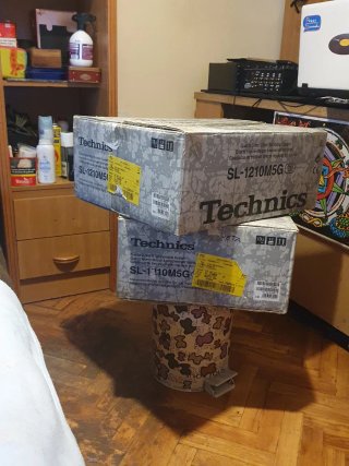 Pareja Cajas Originales Technics SL-1210M5G Vacias