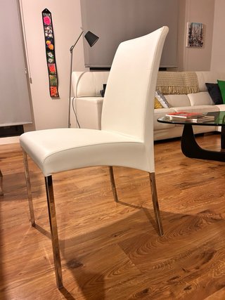Juego de 4 Sillas Comedor Piel Sintética
